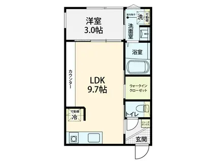 LINK(1LDK/2階)の間取り写真