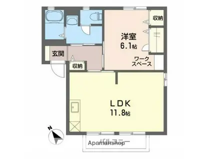 パルティーレ21(1LDK/2階)の間取り写真