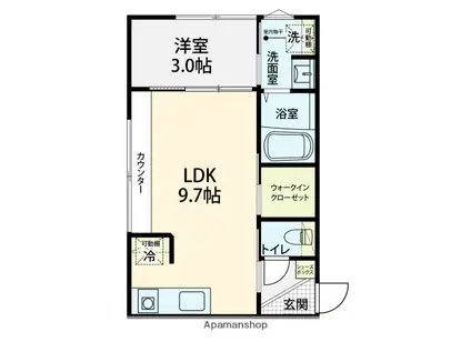LINK(1LDK/2階)の間取り写真