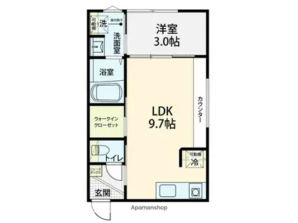 LINK(1LDK/2階)の間取り写真