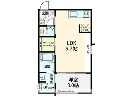 LINK(1LDK/2階)の間取り写真