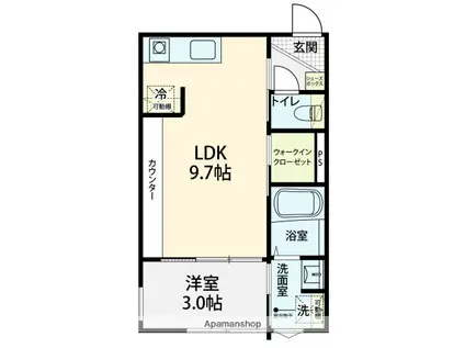 LINK(1LDK/1階)の間取り写真