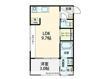 LINK(1LDK/1階)の間取り写真