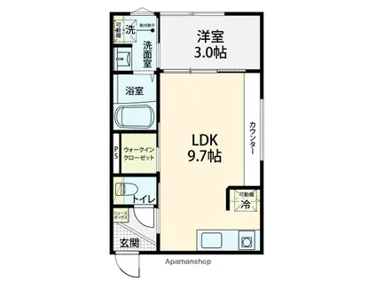 LINK(1LDK/1階)の間取り写真