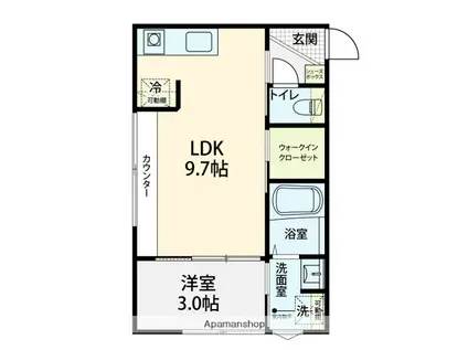 LINK(1LDK/2階)の間取り写真