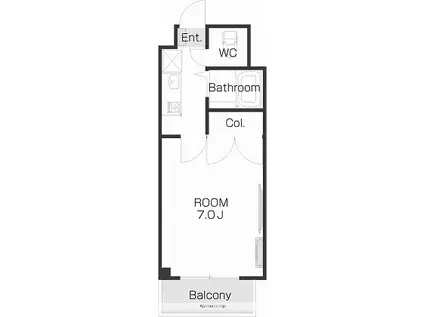コンフォート藤江(1K/1階)の間取り写真
