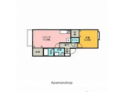 リブ・フォーエバー(1LDK/2階)の間取り写真