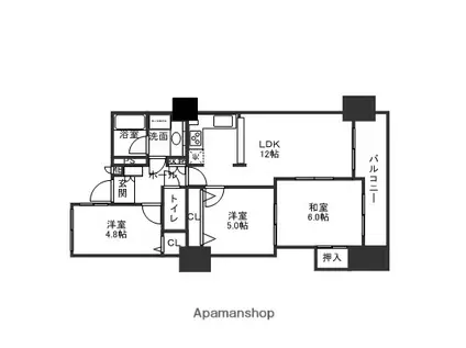 プレミアム金沢駅西(3LDK/7階)の間取り写真