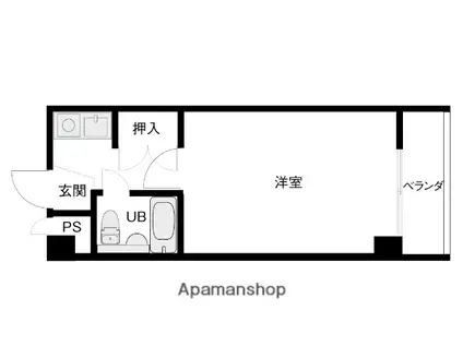 ロイヤルシティ(1K/4階)の間取り写真