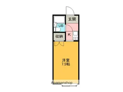 クレスト松村(1K/2階)の間取り写真