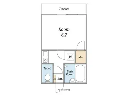 LIBERTY HOUSEⅠ(1K/1階)の間取り写真