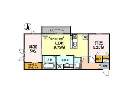 SHIOSAI(2DK/2階)の間取り写真