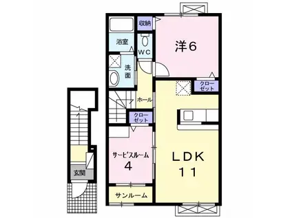 アネシス(2LDK/2階)の間取り写真