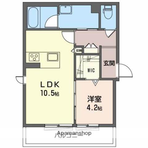 シャーメゾンY.K(1LDK/3階)の間取り写真