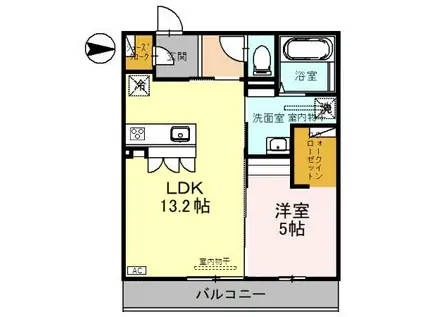 MONOLITH(1LDK/3階)の間取り写真