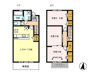 ルシオーレ B(3LDK)の間取り写真