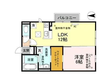STORIA(1LDK/1階)の間取り写真