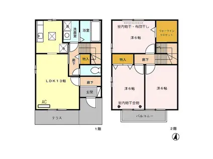 ヴィヴレ A(3LDK)の間取り写真