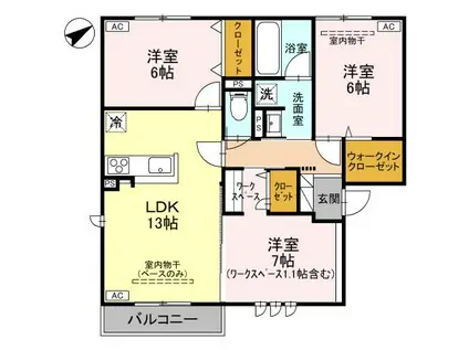 SCRUM(3LDK/2階)の間取り写真