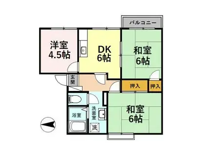 フレグランス パヒューム(3DK/1階)の間取り写真