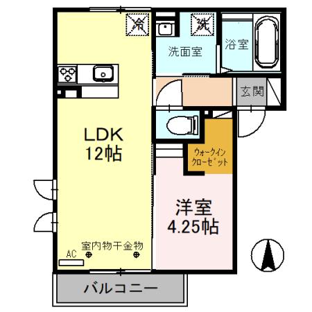 LE BOURGEON (1LDK/3階)の間取り写真