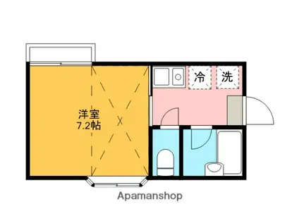 グランドV&M(1K/2階)の間取り写真