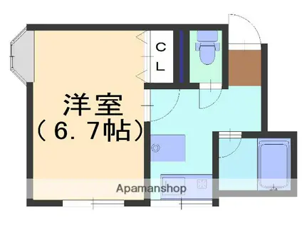 コーポラス21(1K/2階)の間取り写真