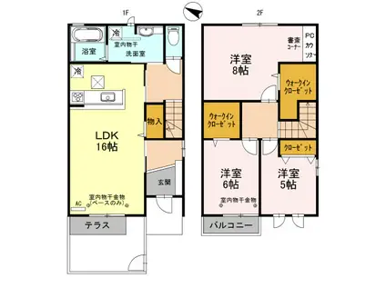 PRIMO(3LDK/1階)の間取り写真