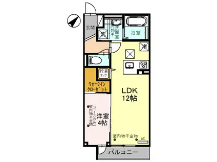 ARC小立野 I(1LDK/1階)の間取り写真