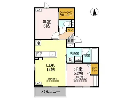 DR長坂台CORAZON(2LDK/3階)の間取り写真