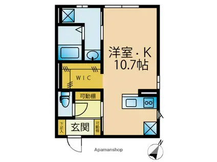 ネ-ジュ(ワンルーム/2階)の間取り写真