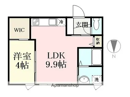 INTEGRAL EDOME(1LDK/2階)の間取り写真