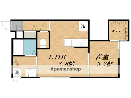 ラルーナ(1LDK/2階)の間取り写真