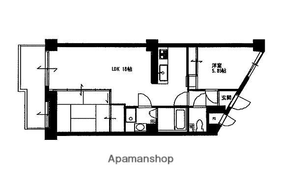 ラルゴ住吉(2LDK/5階)の間取り写真