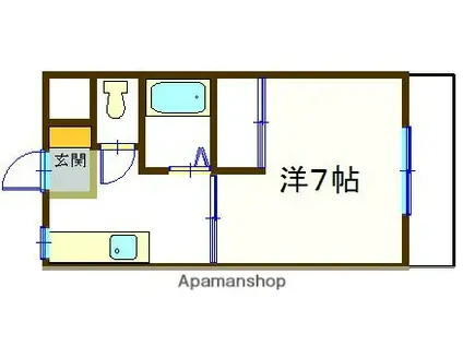 コーポ岱久(1K/1階)の間取り写真