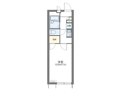 レオパレスすいれん(1K/1階)の間取り写真