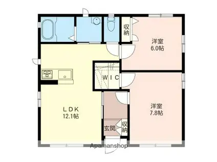 中央本線 石和温泉駅 徒歩6分 1階建 築10年(2LDK)の間取り写真