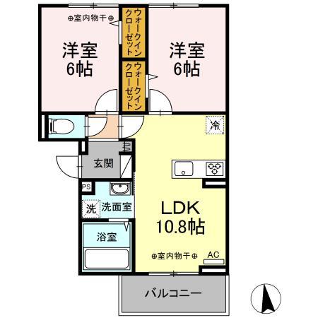 パレステート(2LDK/2階)の間取り写真