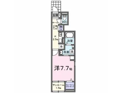 グレイス横根(1K/1階)の間取り写真