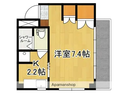 メゾン共栄(1K/3階)の間取り写真