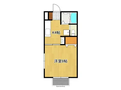 メゾンKEYAKI(1K/2階)の間取り写真