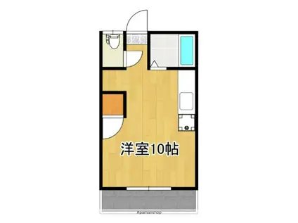 アンリバー甲府(ワンルーム/1階)の間取り写真