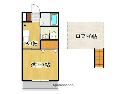 ハイツ萩原(1K/1階)の間取り写真