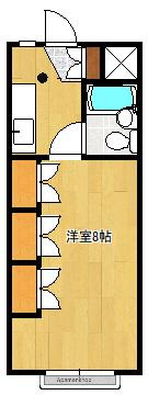 サンハイツむらまつ(ワンルーム/2階)の間取り写真