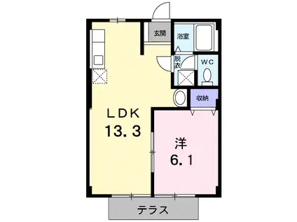 第一常磐荘(1LDK/1階)の間取り写真