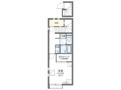 レオネクストフラワー(1K/2階)の間取り写真