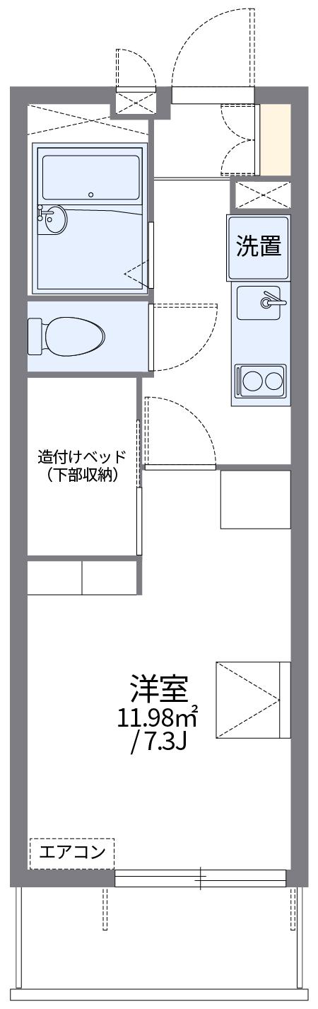レオパレスベガ甲府南(1K/3階)の間取り写真