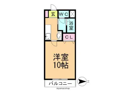 ルミネス1番館(1K/2階)の間取り写真