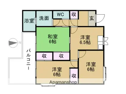 エナール楠(3DK/2階)の間取り写真