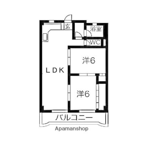 スイトマジョラム(2LDK/3階)の間取り写真